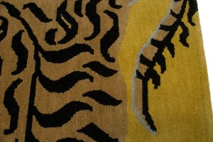 Tiger Gold Tribal 5X7 Fine Nepali Oriental Rug