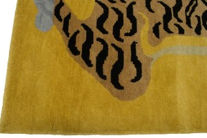 Tiger Gold Tribal 5X7 Fine Nepali Oriental Rug