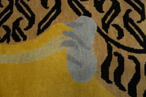 Tiger Gold Tribal 5X7 Fine Nepali Oriental Rug