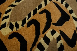 Tiger Khaki Tribal Pictorial 8X10 Fine Nepali Oriental Rug