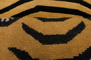 Tiger Khaki Tribal Pictorial 8X10 Fine Nepali Oriental Rug