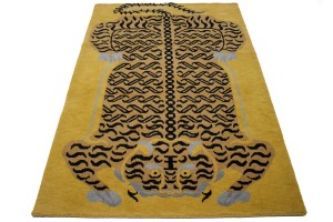 Tiger Gold Tribal 4X6 Fine Nepali Oriental Rug