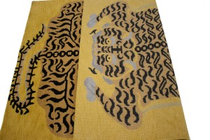 Tiger Gold Tribal 4X6 Fine Nepali Oriental Rug
