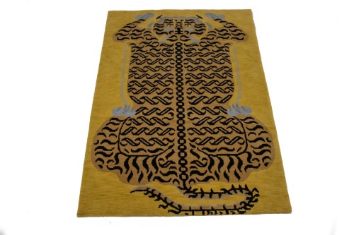 Tiger Gold Tribal 4X6 Fine Nepali Oriental Rug