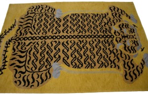 Tiger Gold Tribal 4X6 Fine Nepali Oriental Rug