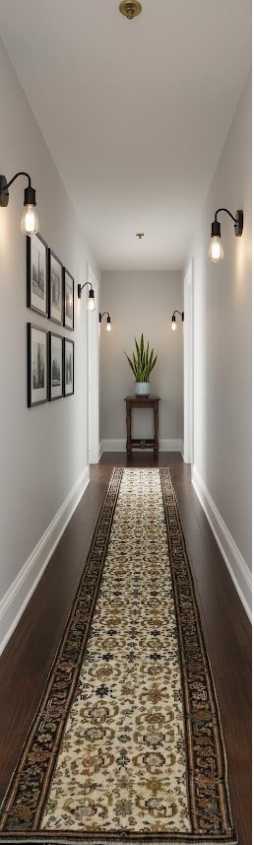 Cream Floral 3X12 Chobi Oriental Runner Rug