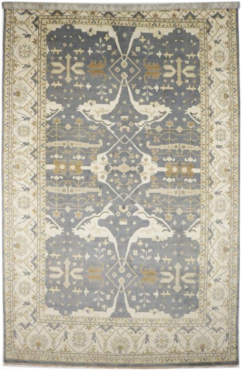 12'11 x 21'3 Hand Knotted Floral Oushak Oriental Wool Rug