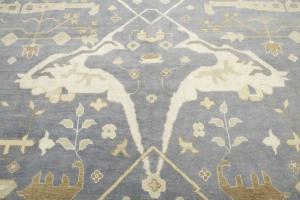 12'11 x 21'3 Hand Knotted Floral Oushak Oriental Wool Rug