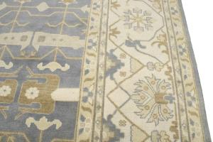 12'11 x 21'3 Hand Knotted Floral Oushak Oriental Wool Rug