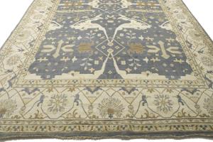 12'11 x 21'3 Hand Knotted Floral Oushak Oriental Wool Rug