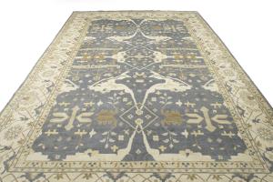 12'11 x 21'3 Hand Knotted Floral Oushak Oriental Wool Rug