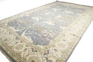 12'11 x 21'3 Hand Knotted Floral Oushak Oriental Wool Rug