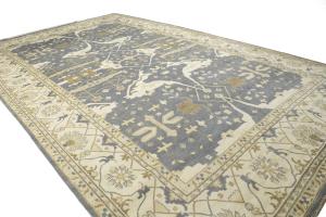 12'11 x 21'3 Hand Knotted Floral Oushak Oriental Wool Rug