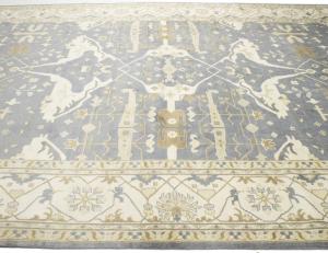 12'11 x 21'3 Hand Knotted Floral Oushak Oriental Wool Rug
