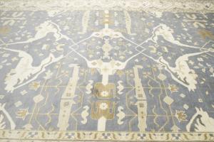 12'11 x 21'3 Hand Knotted Floral Oushak Oriental Wool Rug