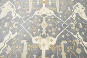 12'11 x 21'3 Hand Knotted Floral Oushak Oriental Wool Rug