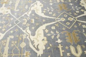 12'11 x 21'3 Hand Knotted Floral Oushak Oriental Wool Rug