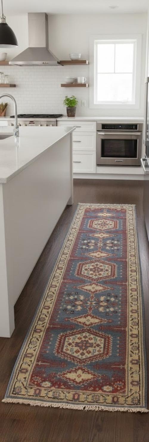 2'7 X 7'11 Gray Indo-Viss Hand Knotted Tribal Wool Runner Rug