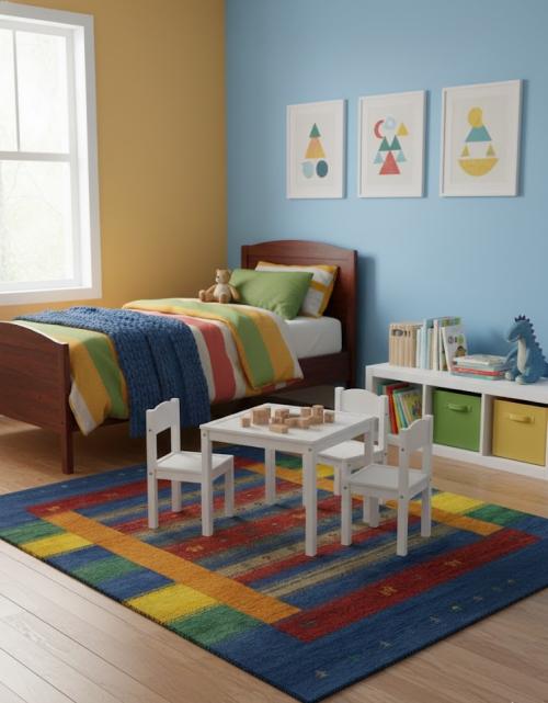 Multicolored Tribal 5X7 Indo-Gabbeh Oriental Rug