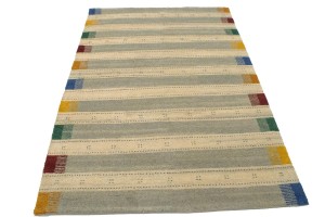 Multicolored Stripes 5X7 Indo-Gabbeh Oriental Rug