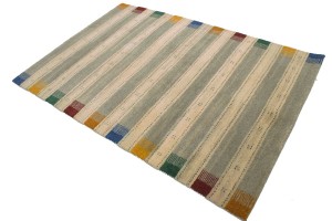 Multicolored Stripes 5X7 Indo-Gabbeh Oriental Rug