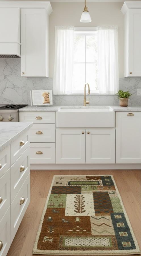 Beige Geometric 2X4 Indo-Gabbeh Oriental Rug