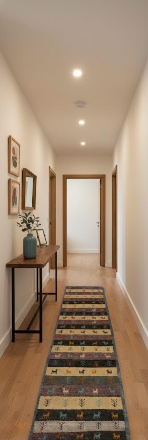 Multicolored Stripes Tribal 3X10 Indo-Gabbeh Oriental  Runner Rug