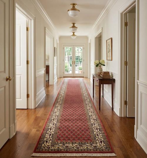 Red Floral Classic 3X10 Indo-Boteh Oriental Runner Rug