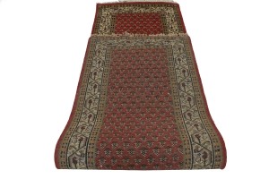 Red Floral 3X10 Indo Botemir Oriental Runner Rug