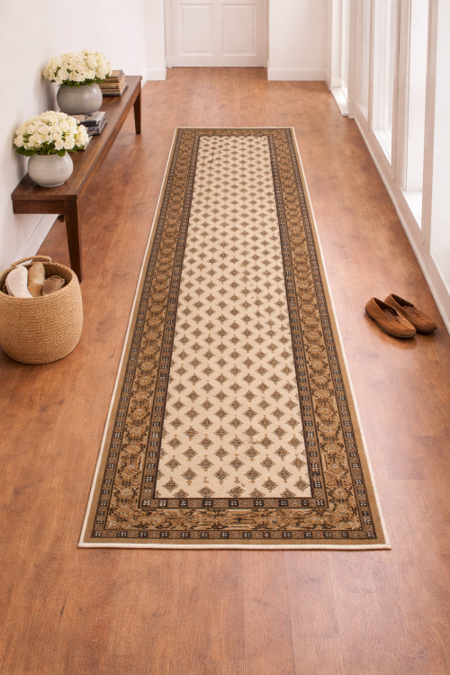 2'5 X 8'11 Hand Knotted Floral Indo Botemir Wool Runner  Rug