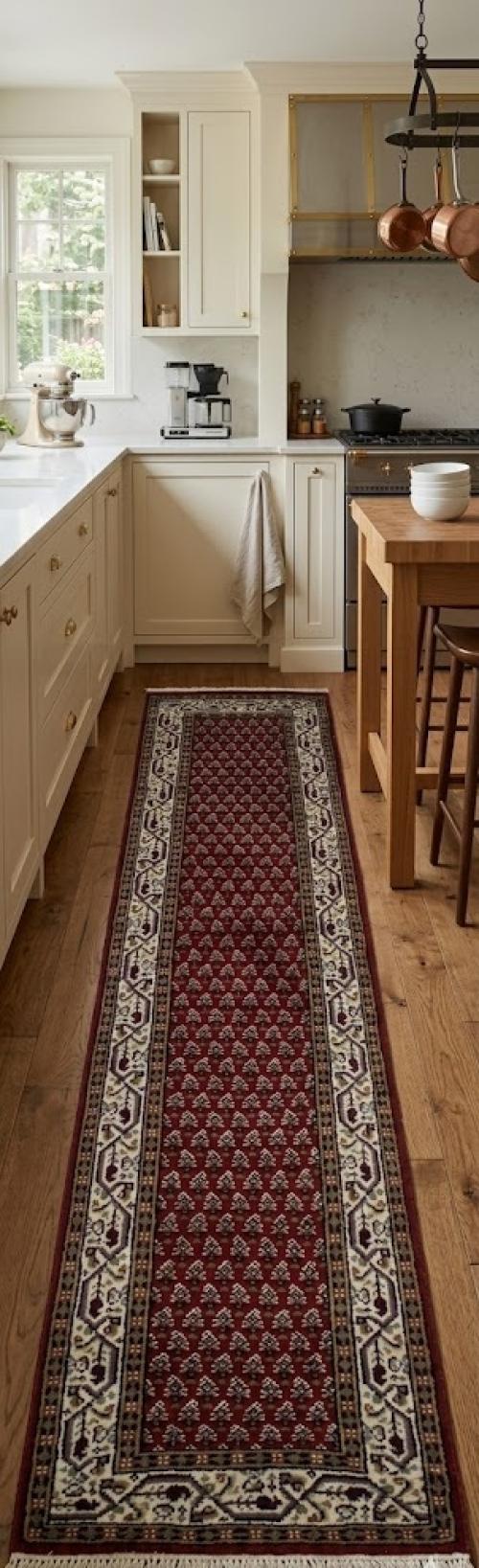 2'6 X 8'11 Hand Knotted Red Indo Botemir Wool Runner Rug