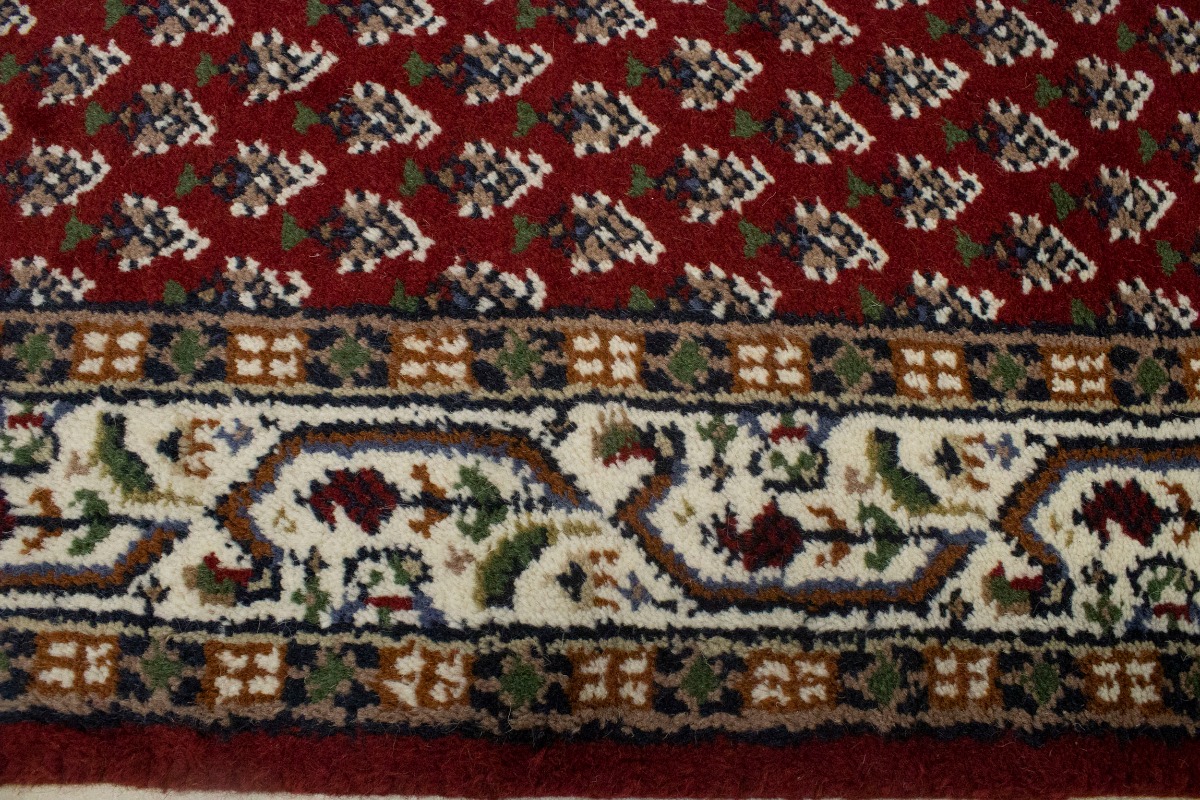 Red Floral 2'5X10 Indo Botemir Oriental Runner Rug