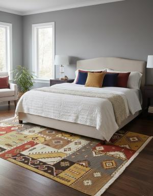 Multicolored Abstract 6X8 Sumak Oriental Rug