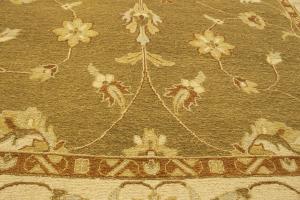 Khaki Floral 6'6X9'4 Sumak Oriental Area Rug