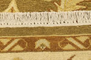 Khaki Floral 6'6X9'4 Sumak Oriental Area Rug