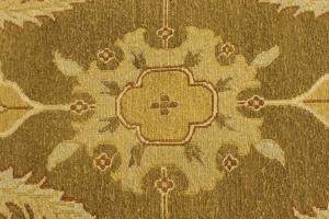 Khaki Floral 6'6X9'4 Sumak Oriental Area Rug