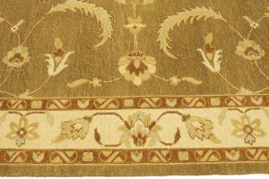 Khaki Floral 6'6X9'4 Sumak Oriental Area Rug