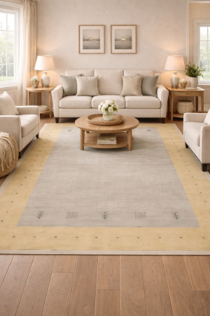 Beige Tribal 4'8X6'6 Lori Gabbeh Oriental Rug