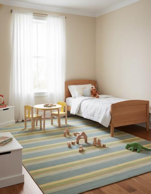 5'9  x 8'0 Handmade Lori Gabbeh Stripes Oriental Wool Rug