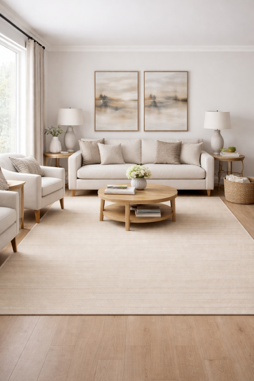 Beige/Cream Grass Design 6X9 Modern Oriental Rug