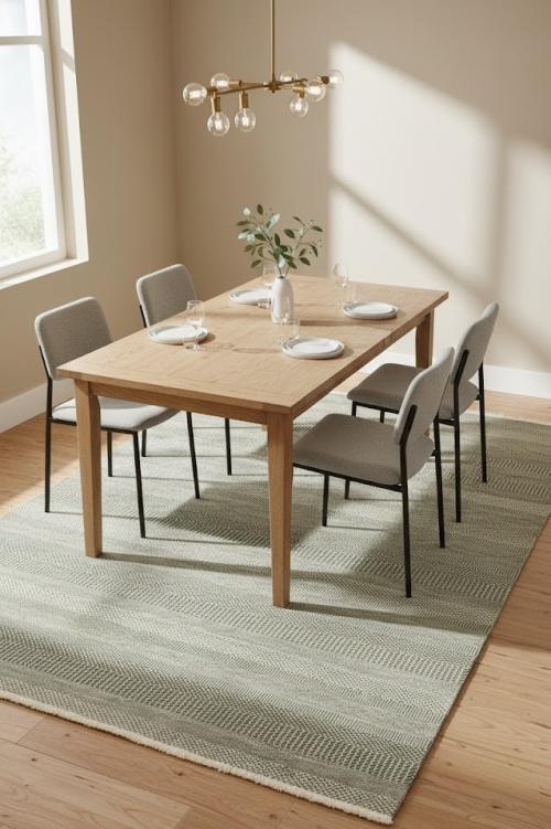 Olive Brown Grass Design 6X9 Modern Oriental Rug