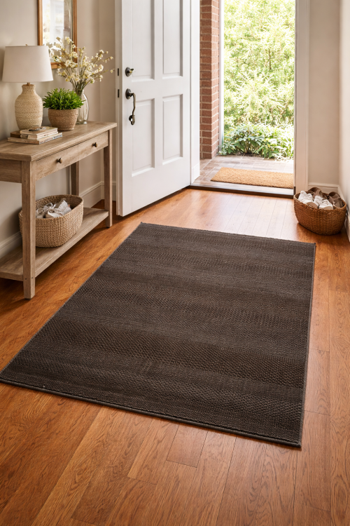 Brown Grass Design 4X6 Modern Oriental  Rug