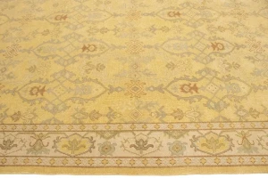 Muted Golden Beige Floral 9X12 Oriental Rug Oriental  Rug