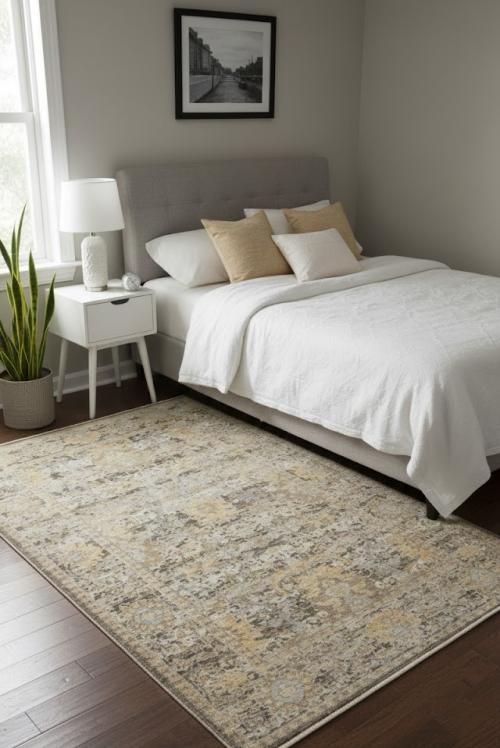 4'11 X 8'0 Multicolored Hand Knotted Floral Oriental Wool Rug