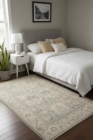 5'1 X 7'11 Hand Knotted Transitional Multicolored Wool Rug