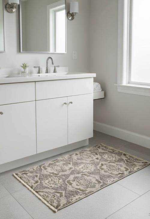 Brown Floral Modern 2X3 Transitional Oriental Rug