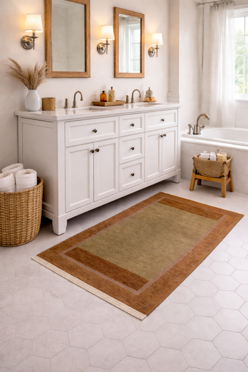 Beige & Rust Tribal 2'5X4'6 Indo-Gabbeh Oriental Rug