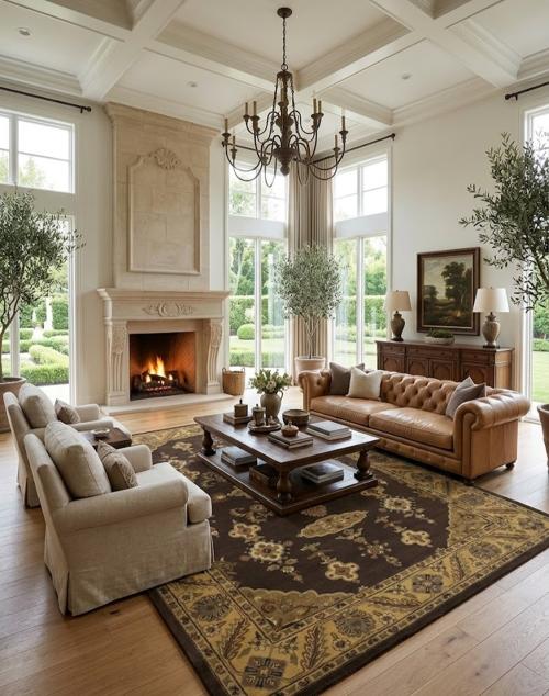 Dark Brown Floral Modern 10X13 Oriental Hand-Tufted Rug