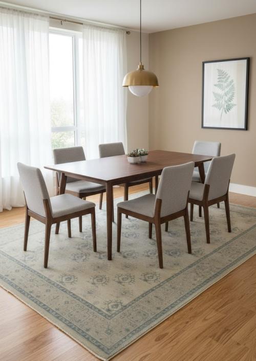 Allover Floral Transitional 6X9 Oriental Rug