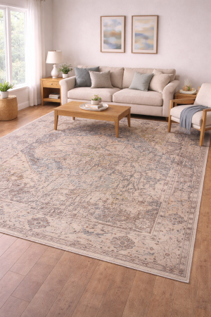 8'1 X 10'0 Floral Hand Knotted Heriz Serapi Oriental Wool Rug